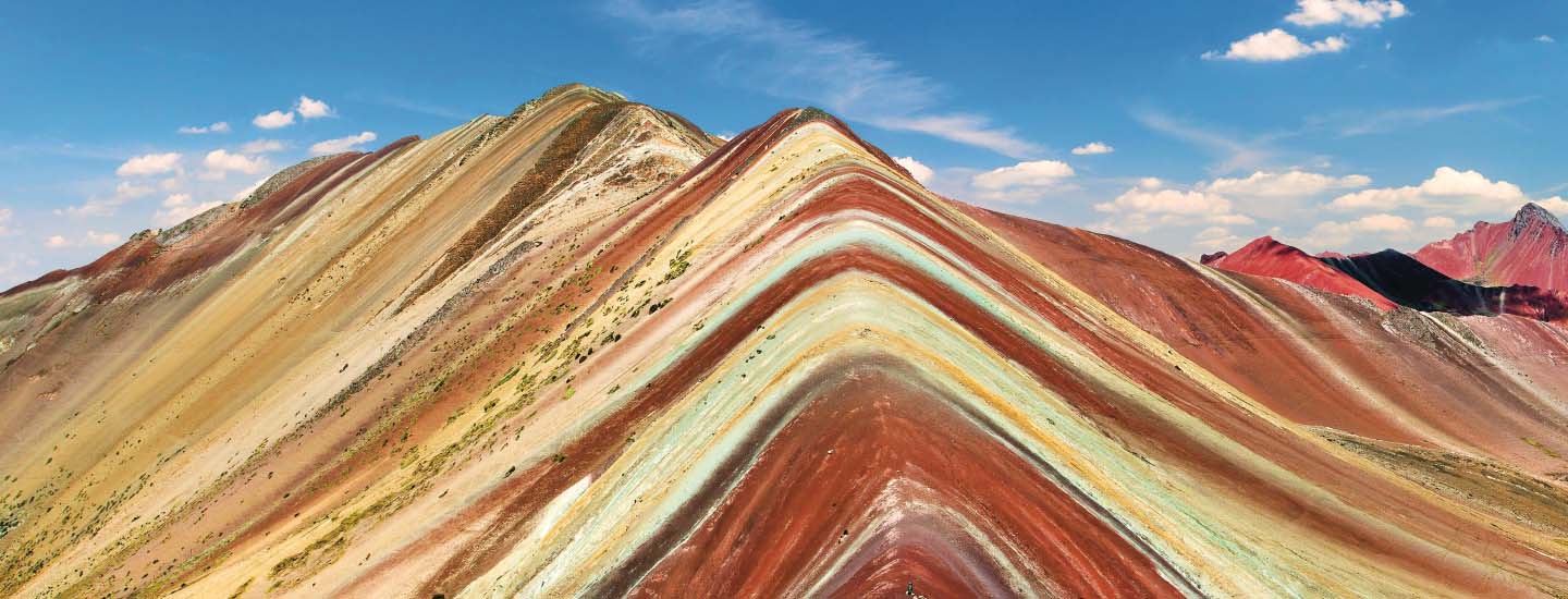Colorful mountain range
