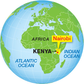 World map highlighting Pemba Island in Tanzania