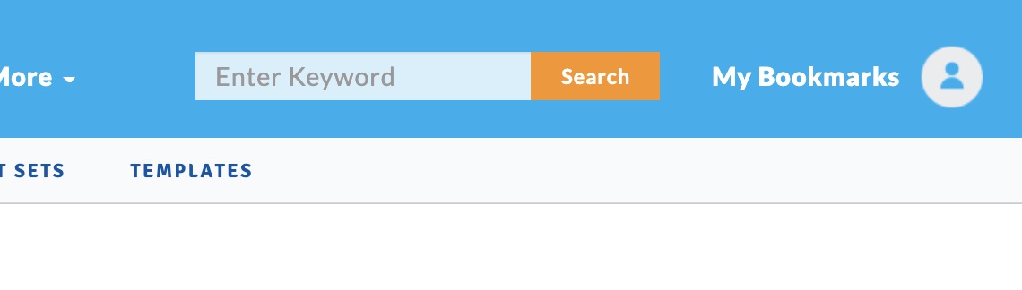 screenshot of the search bar